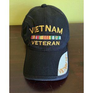 Vietnam Veteran Adjustable Navy Blue Baseball Cap Vet Hat Military